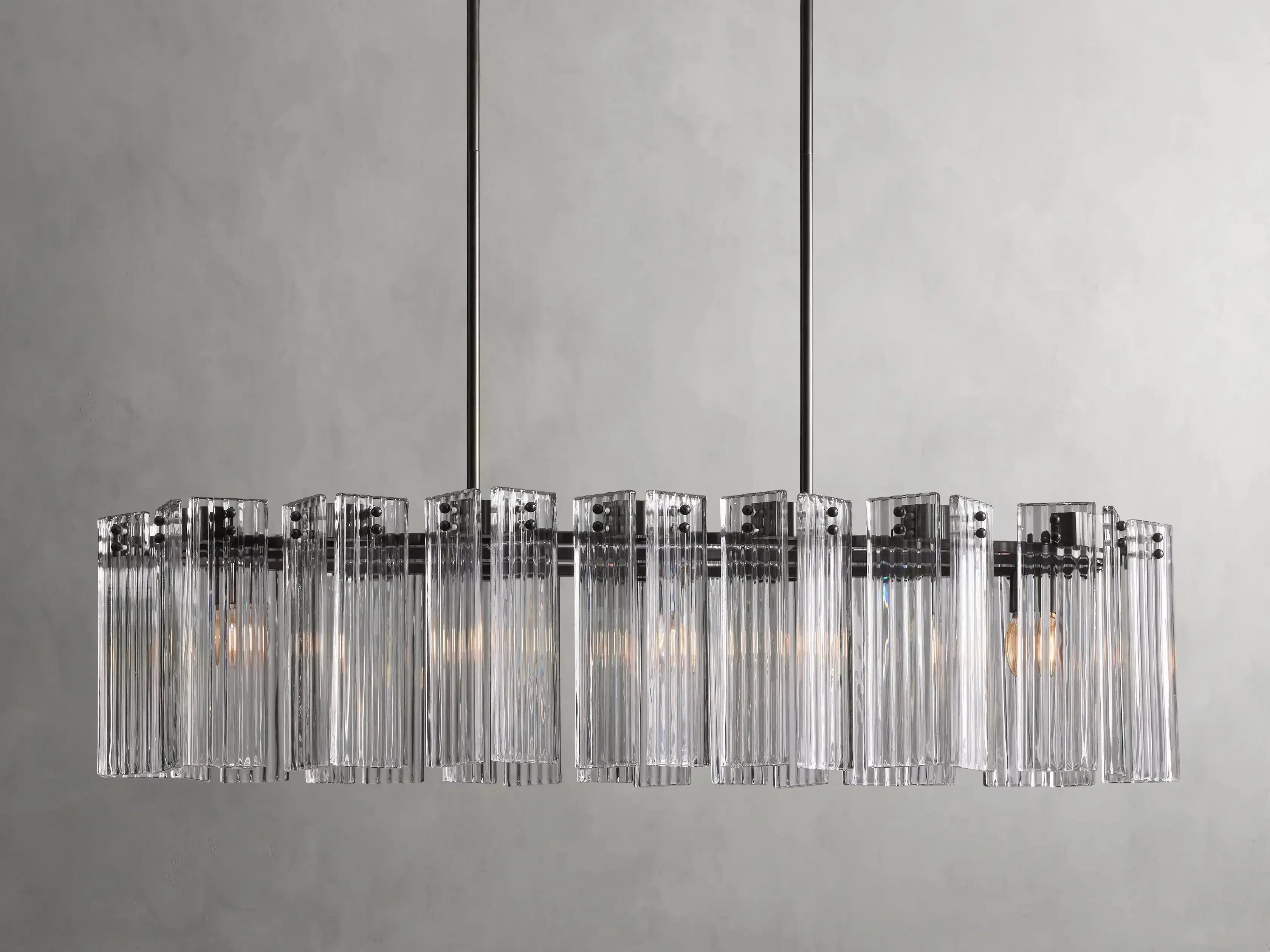 Delsie Oval Art Glass Chandelier 51''63''72''