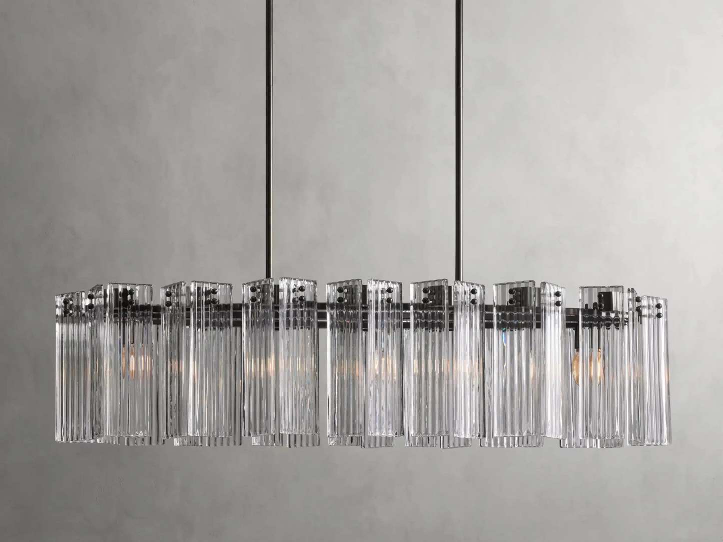 Delsie Oval Art Glass Chandelier 51''63''72''