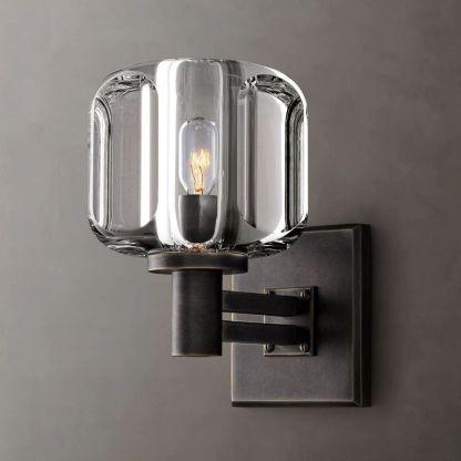 Demaret Glass Wall Sconce-Fullstarlighting