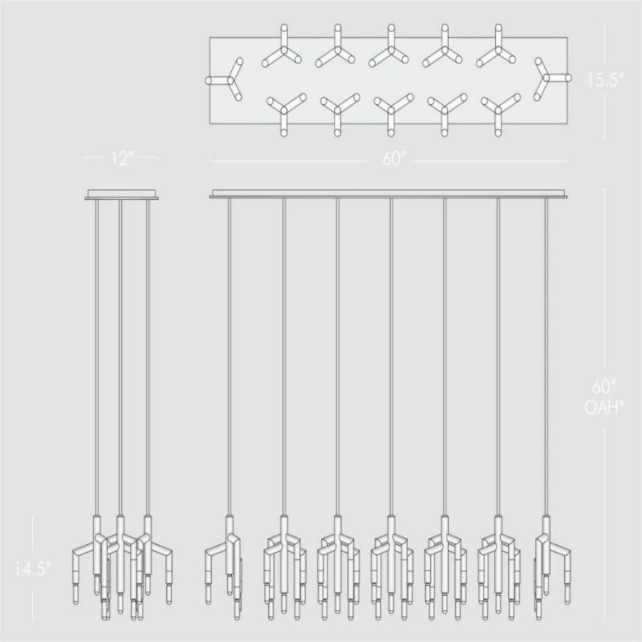 Diorich Linear Chandelier-Fullstarlighting
