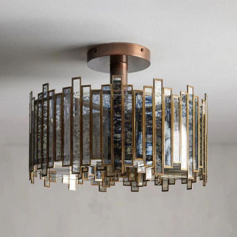 Laile Glass Flushmount 20"-Fullstarlighting