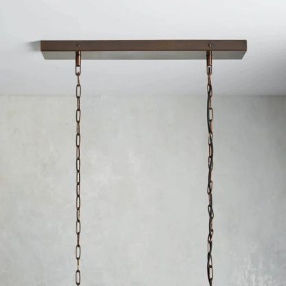 Laile Rectangular Glass Chandelier-Fullstarlighting