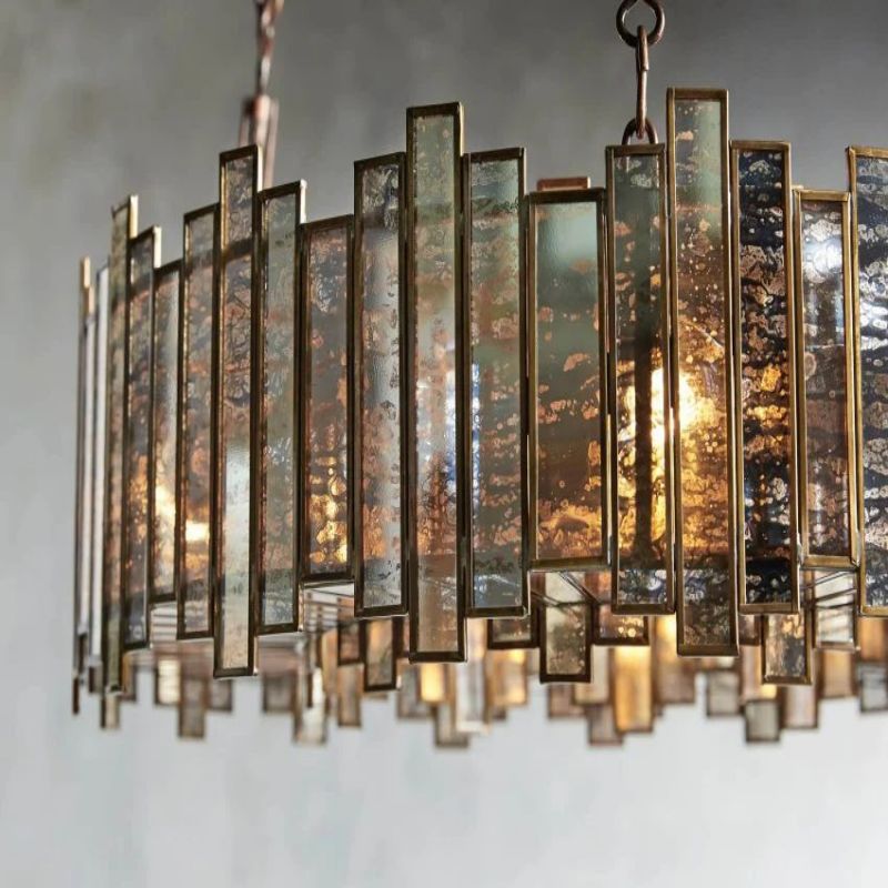 Laile Round Glass Chandelier-Fullstarlighting