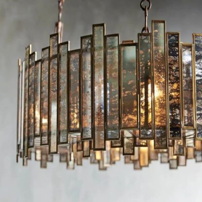 Laile Round Glass Chandelier-Fullstarlighting