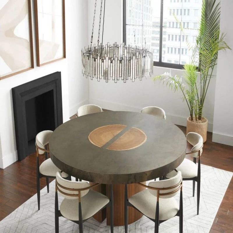 Laile Round Glass Chandelier-Fullstarlighting