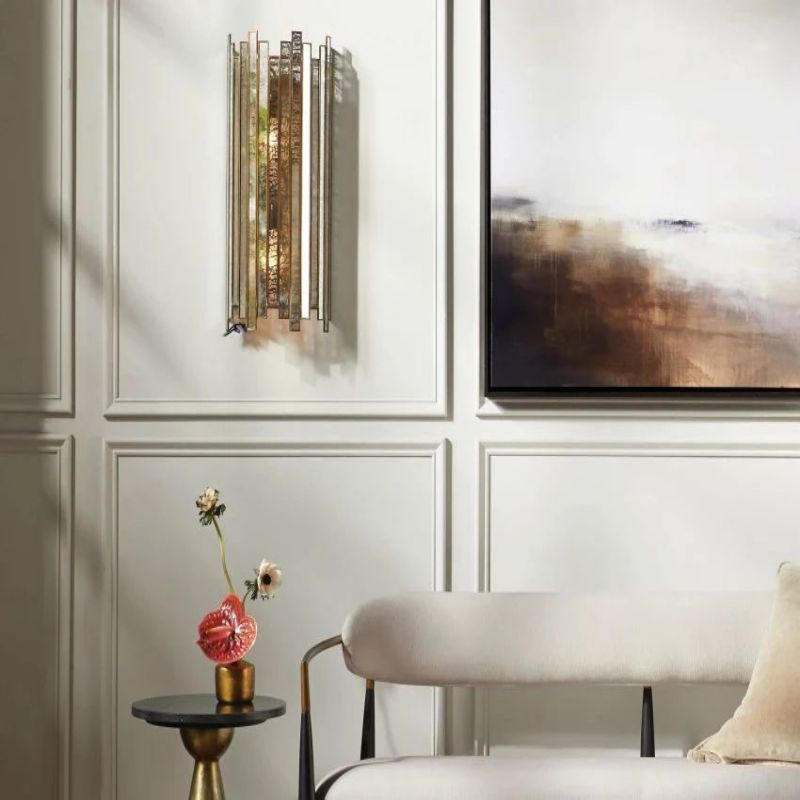 Laile Glass Wall Sconce 21"-Fullstarlighting