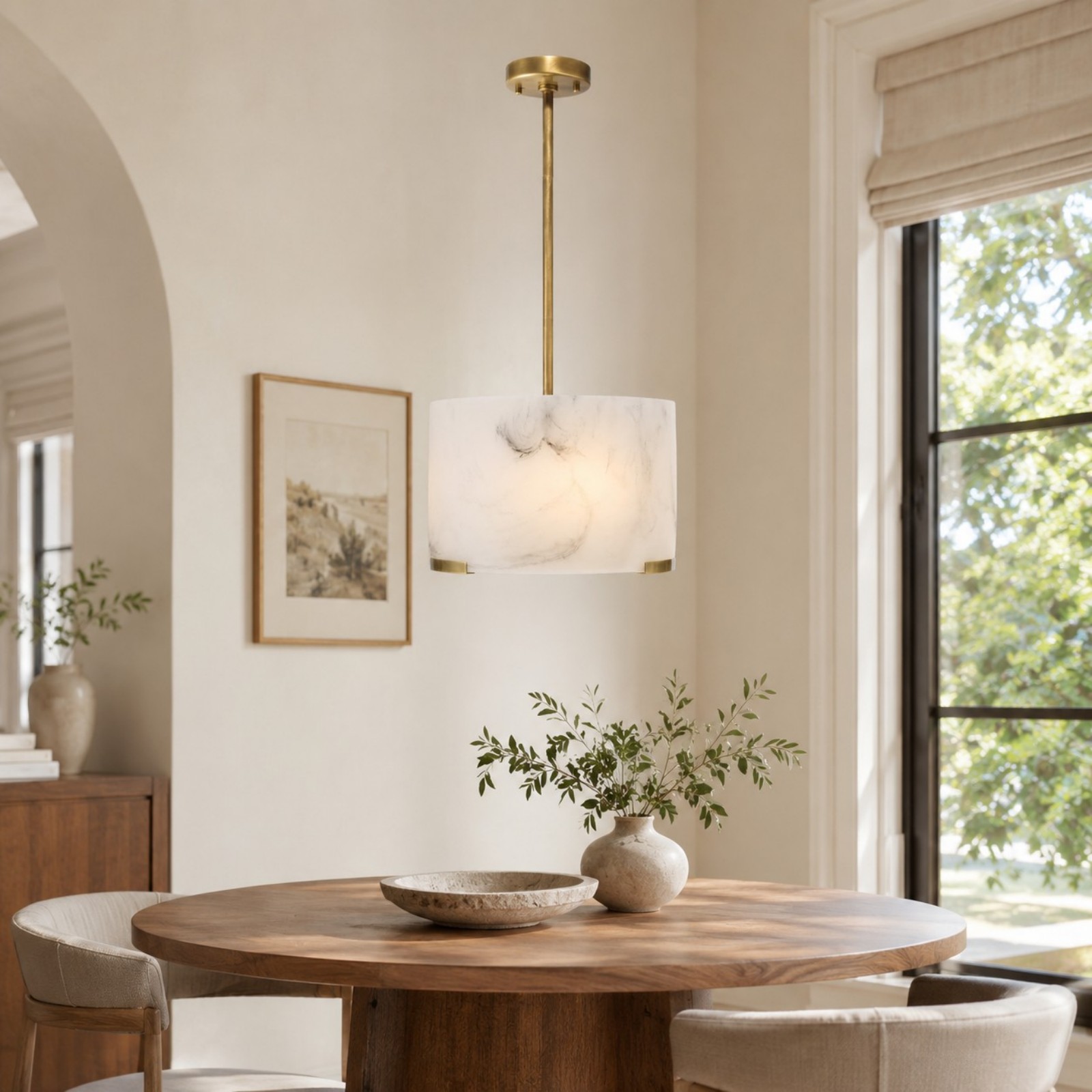 Elancourt Alabaster Pendant