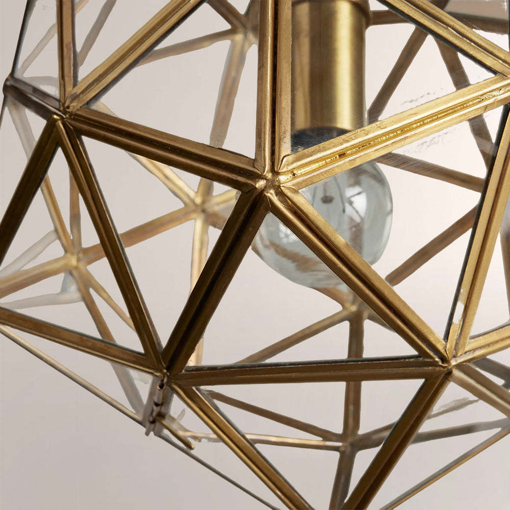 Elixir Geometric Brass Pendant-Fullstarlighting