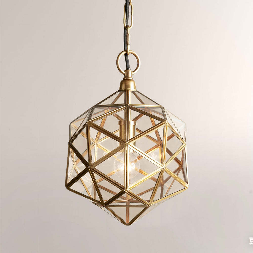 Elixir Geometric Brass Pendant-Fullstarlighting