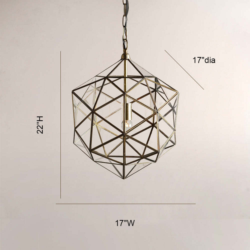 Elixir Geometric Brass Pendant-Fullstarlighting