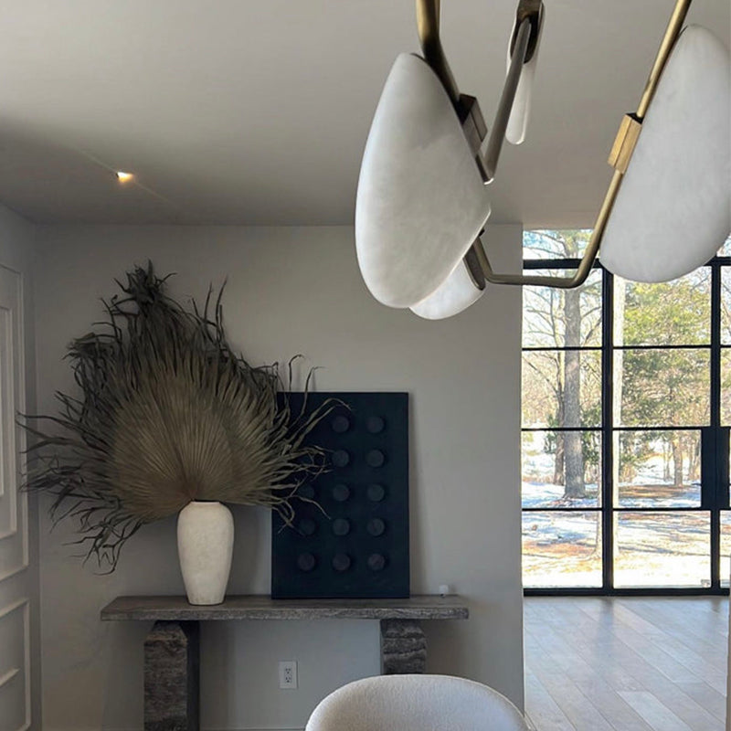 Elliot Alabaster Chandelier, Artistic Modern Chandelier for Bar Area-Fullstarlighting