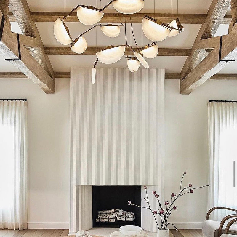 Elliot Alabaster Chandelier, Artistic Modern Chandelier for Bar Area-Fullstarlighting