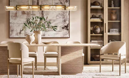 Eva Fabric Dining Armchair-Fullstarlighting