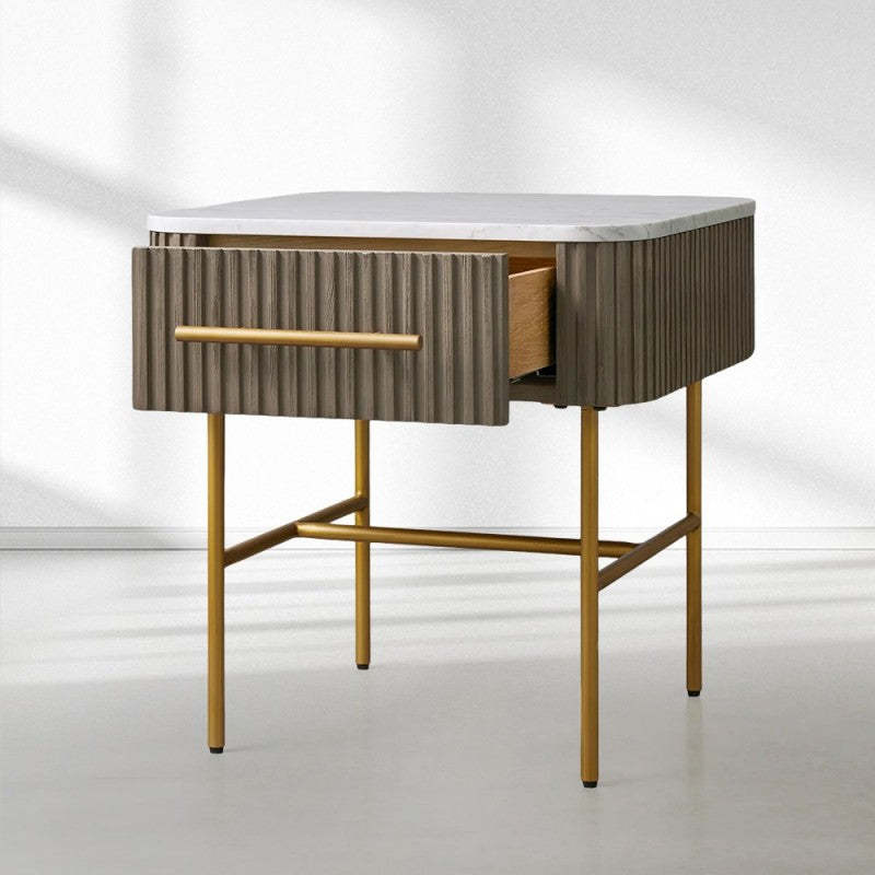Fanny End Table with Drawer