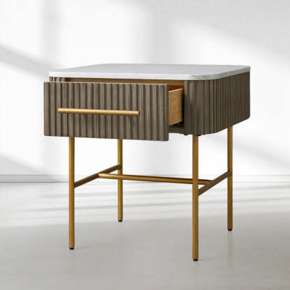Fanny End Table with Drawer