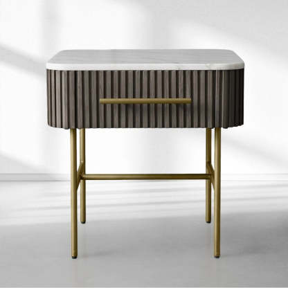 Fanny End Table with Drawer