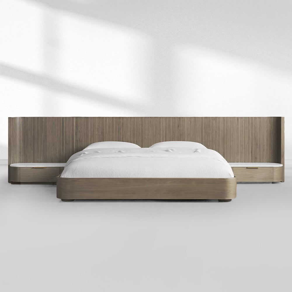 Fanny Extended Headboard Bed-Fullstarlighting