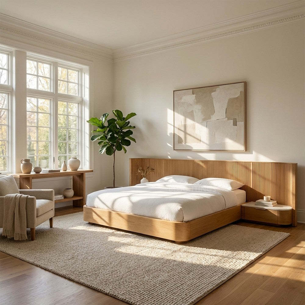 Fanny Extended Headboard Bed-Fullstarlighting