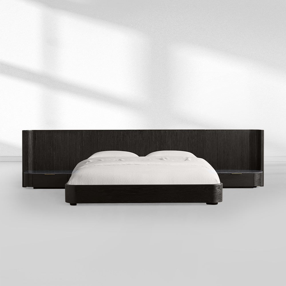 Fanny Extended Headboard Bed-Fullstarlighting
