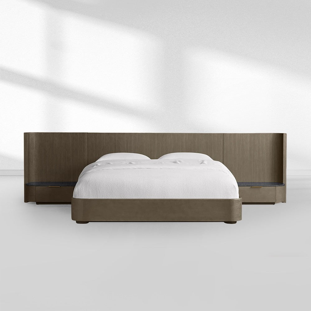 Fanny Extended Headboard Bed-Fullstarlighting