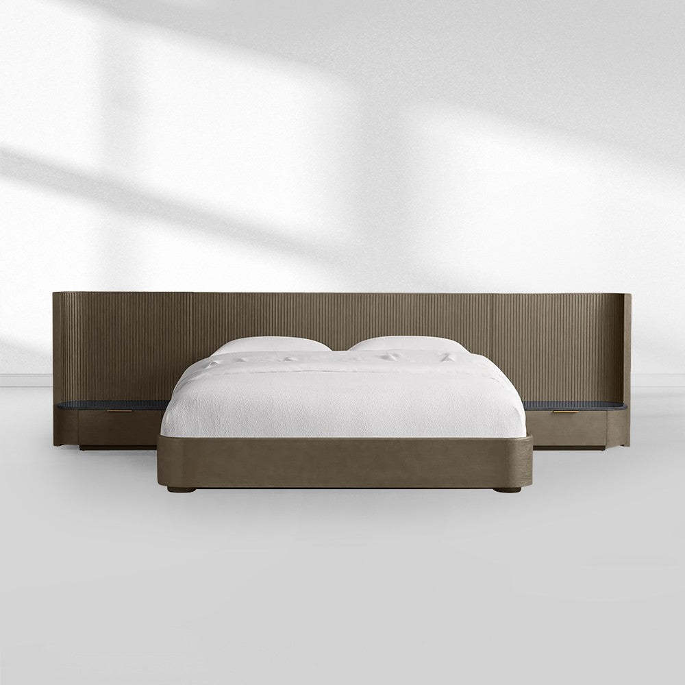 Fanny Extended Headboard Bed-Fullstarlighting