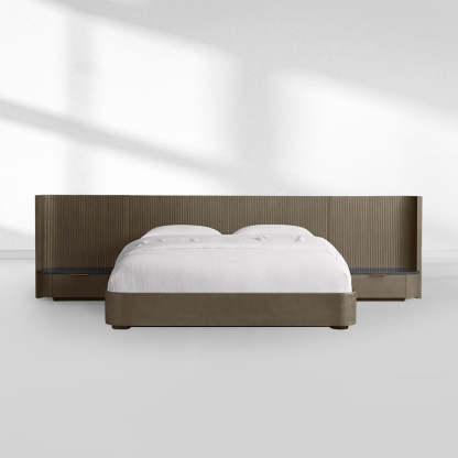 Fanny Extended Headboard Bed-Fullstarlighting