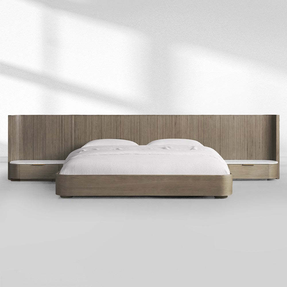 Fanny Extended Headboard Bed-Fullstarlighting