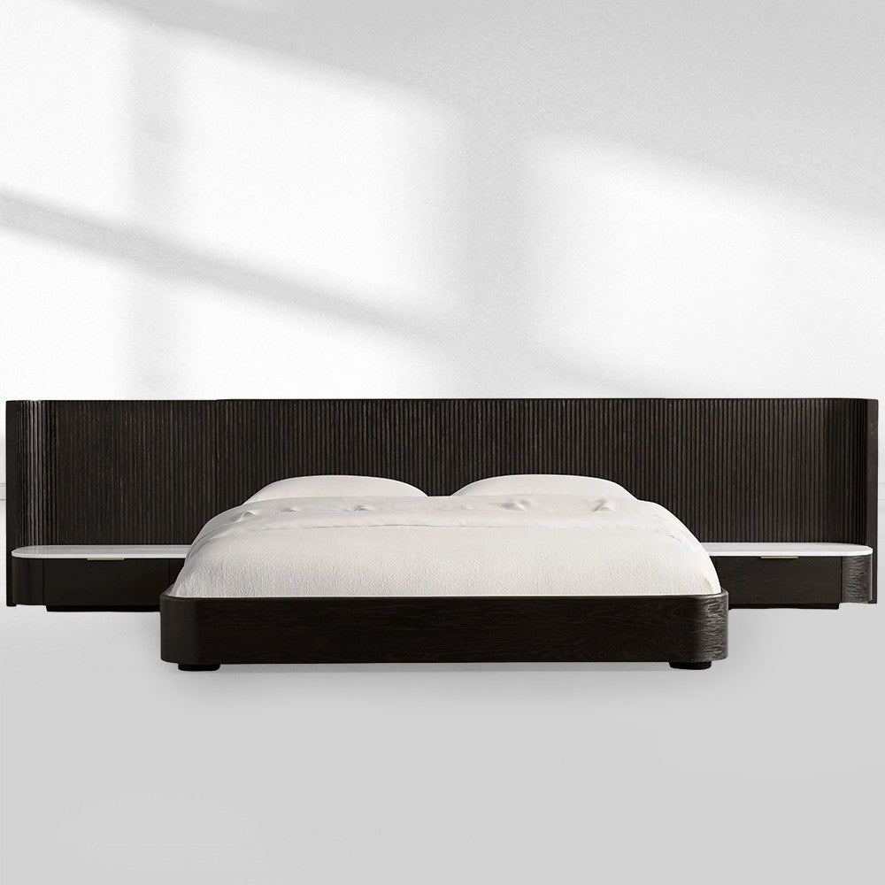 Fanny Extended Headboard Bed-Fullstarlighting