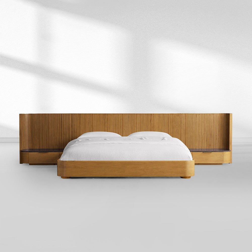 Fanny Extended Headboard Bed-Fullstarlighting