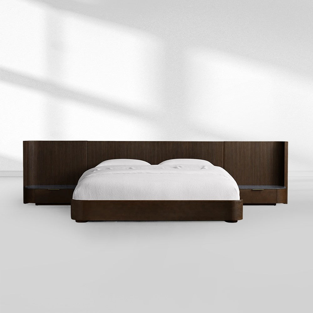 Fanny Extended Headboard Bed-Fullstarlighting