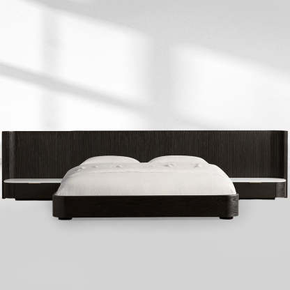 Fanny Extended Headboard Bed-Fullstarlighting