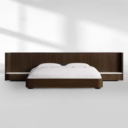 Fanny Extended Headboard Bed-Fullstarlighting