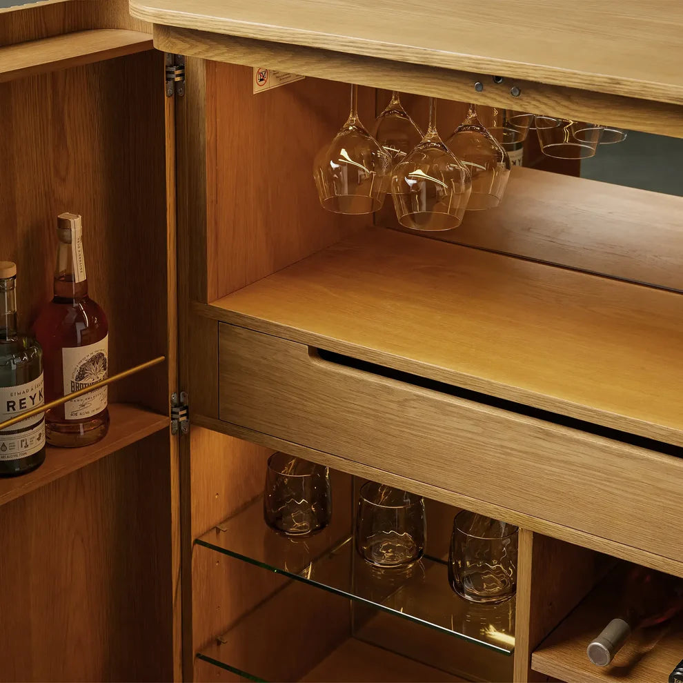 Fanny Wood Bar Cabinet-Fullstarlighting