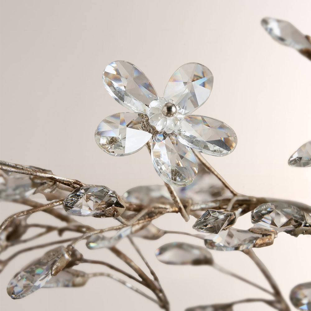 Fiora Crystal Floral Flush Mount-Fullstarlighting