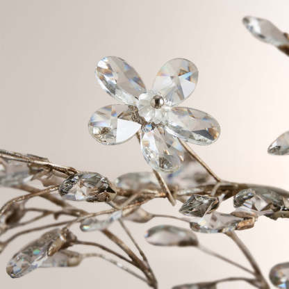 Fiora Crystal Floral Flush Mount-Fullstarlighting