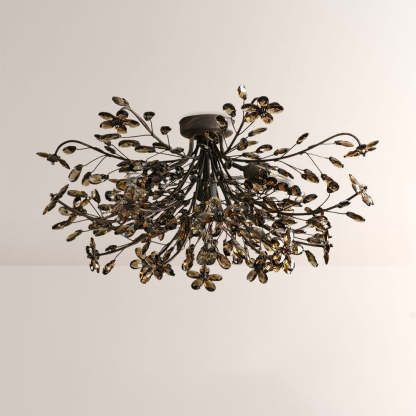 Fiora Crystal Floral Flush Mount-Fullstarlighting