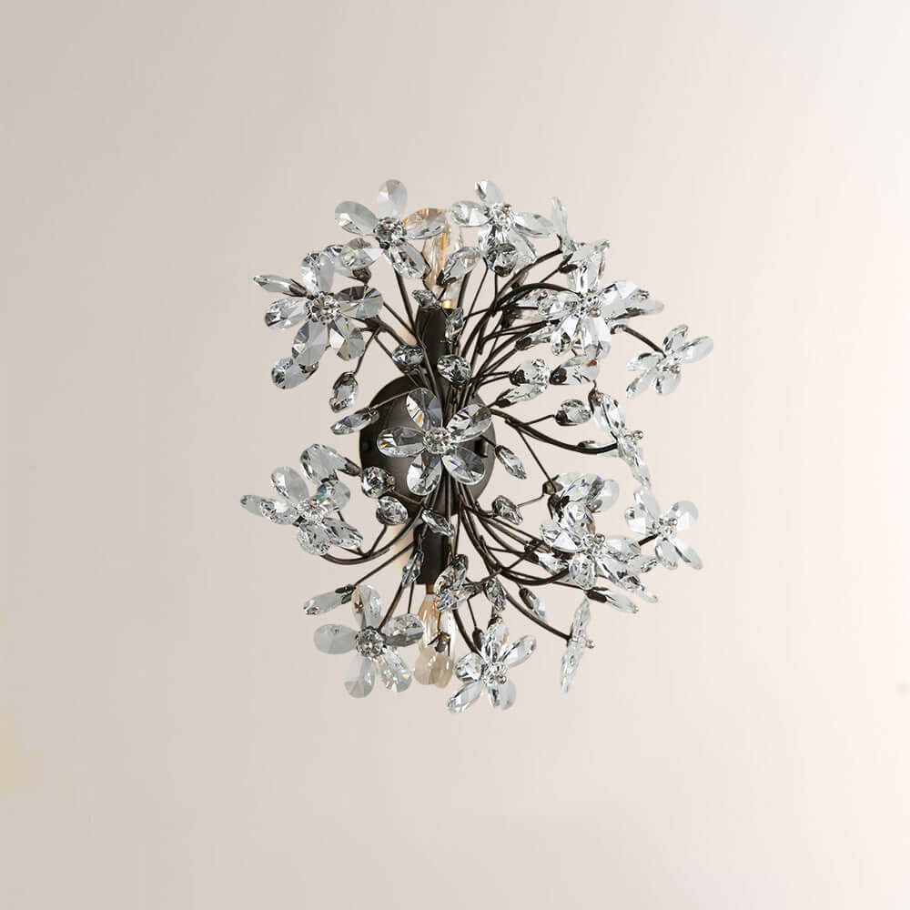 Fiora Crystal Blossom Wall Sconce-Fullstarlighting
