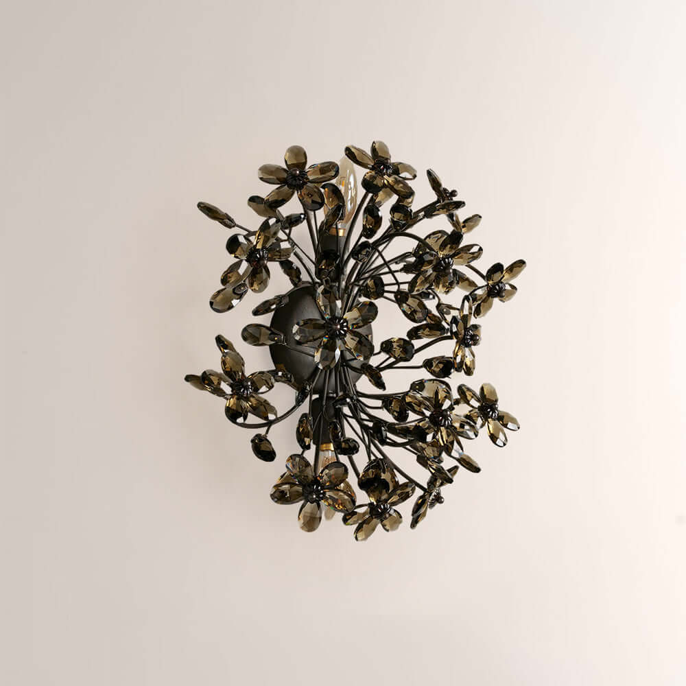 Fiora Crystal Blossom Wall Sconce-Fullstarlighting