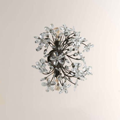 Fiora Crystal Blossom Wall Sconce-Fullstarlighting