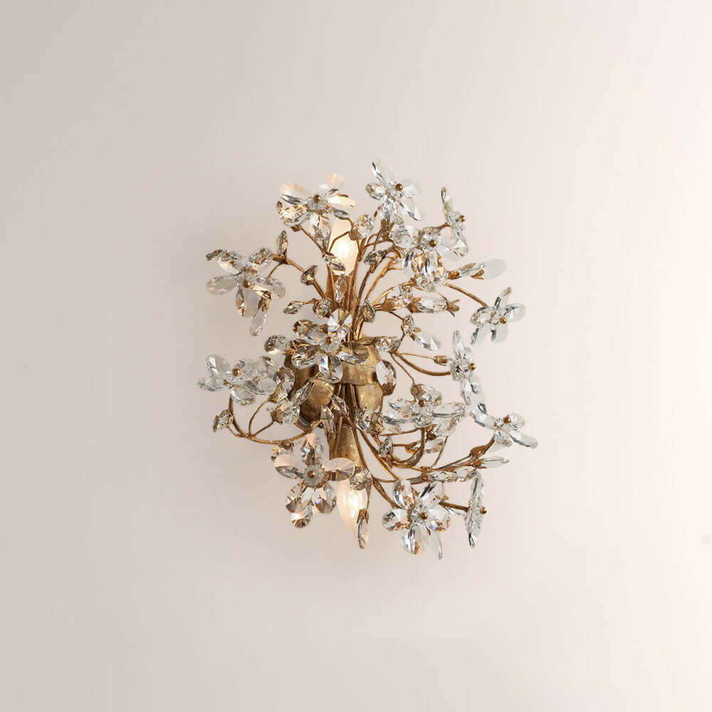 Fiora Crystal Blossom Wall Sconce-Fullstarlighting