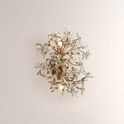Fiora Crystal Blossom Wall Sconce-Fullstarlighting