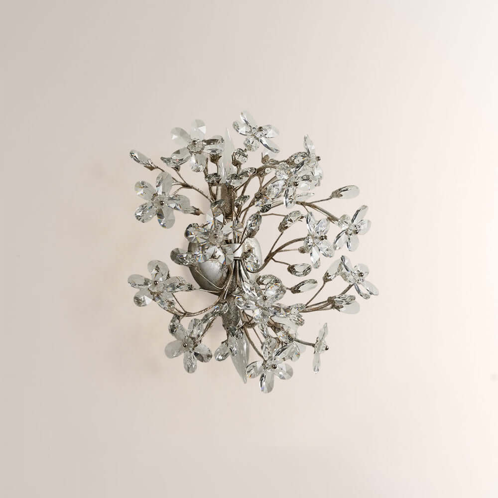 Fiora Crystal Blossom Wall Sconce-Fullstarlighting