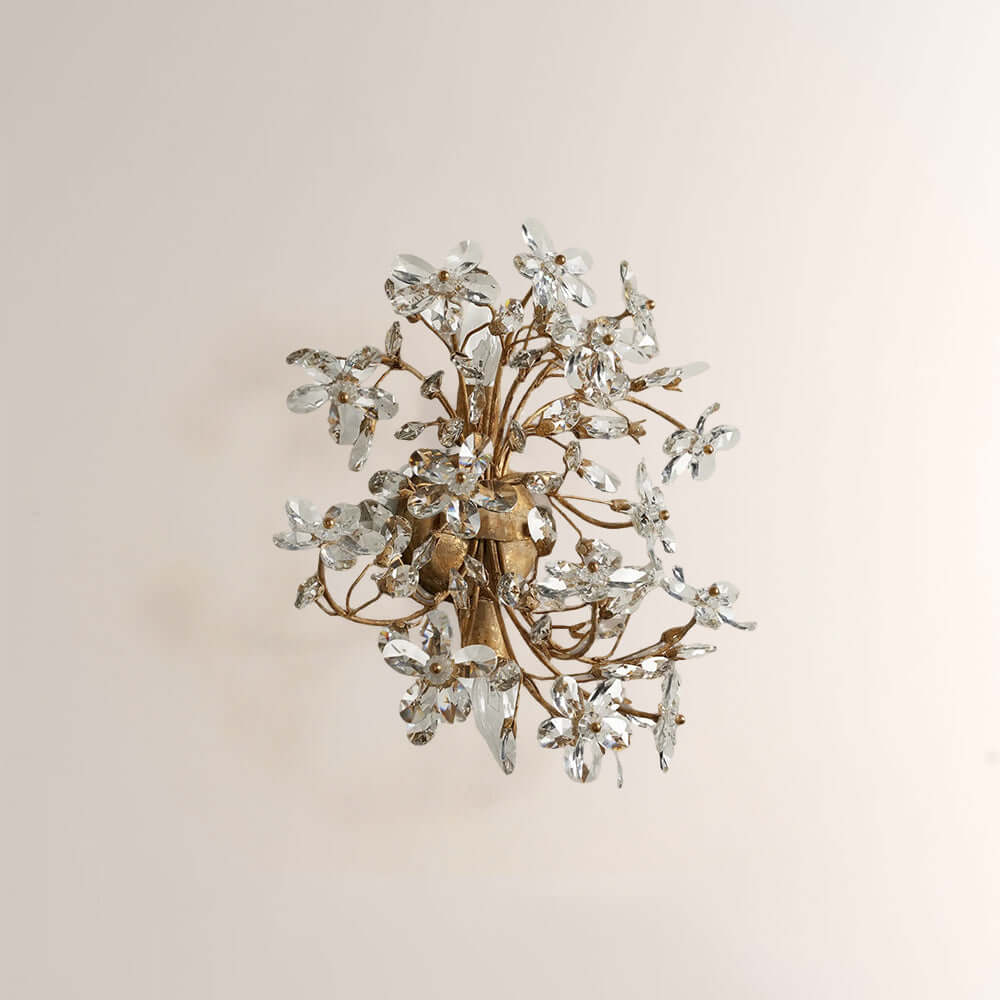 Fiora Crystal Blossom Wall Sconce-Fullstarlighting