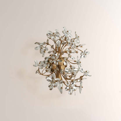 Fiora Crystal Blossom Wall Sconce-Fullstarlighting