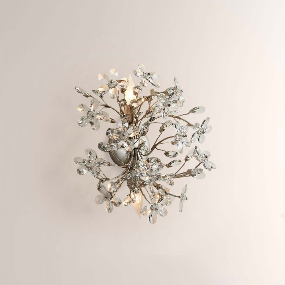 Fiora Crystal Blossom Wall Sconce-Fullstarlighting