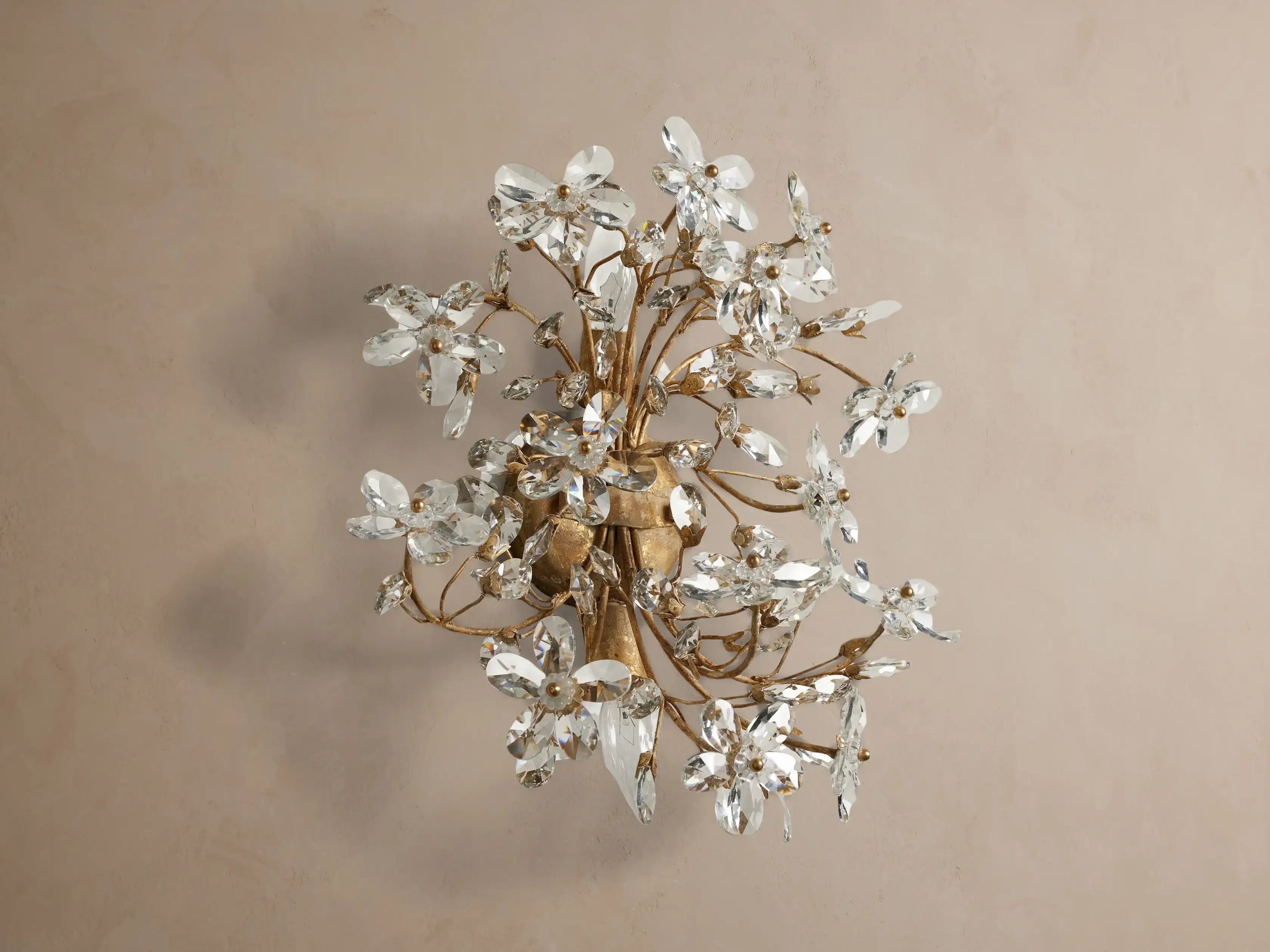 Fiora Crystal Blossom Wall Sconce-Fullstarlighting
