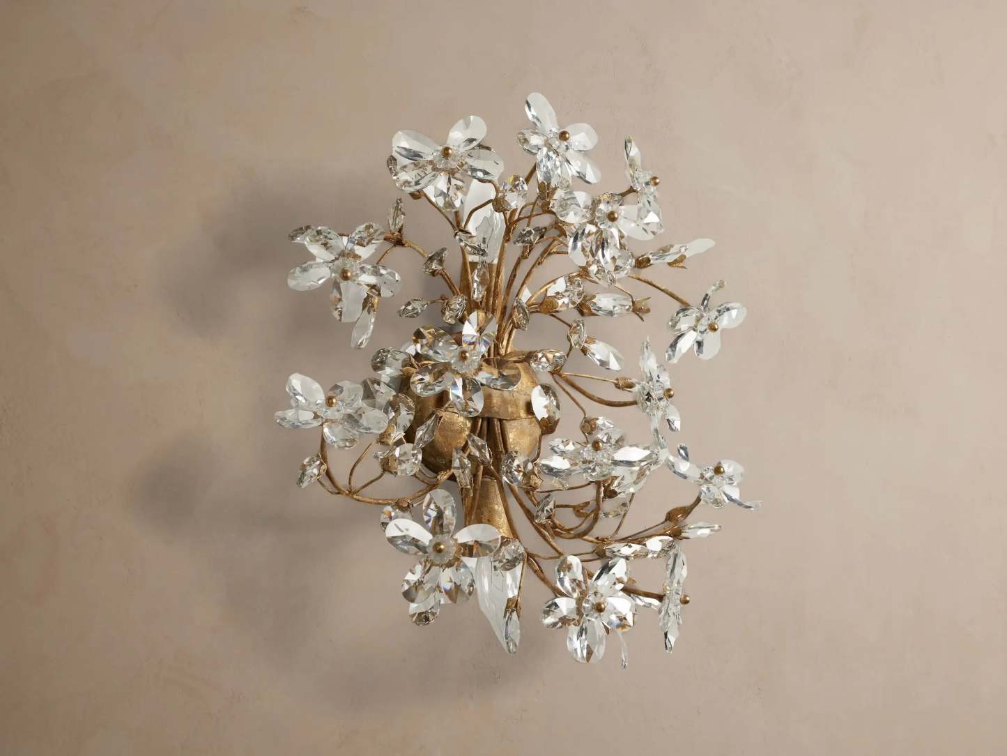 Fiora Crystal Blossom Wall Sconce-Fullstarlighting