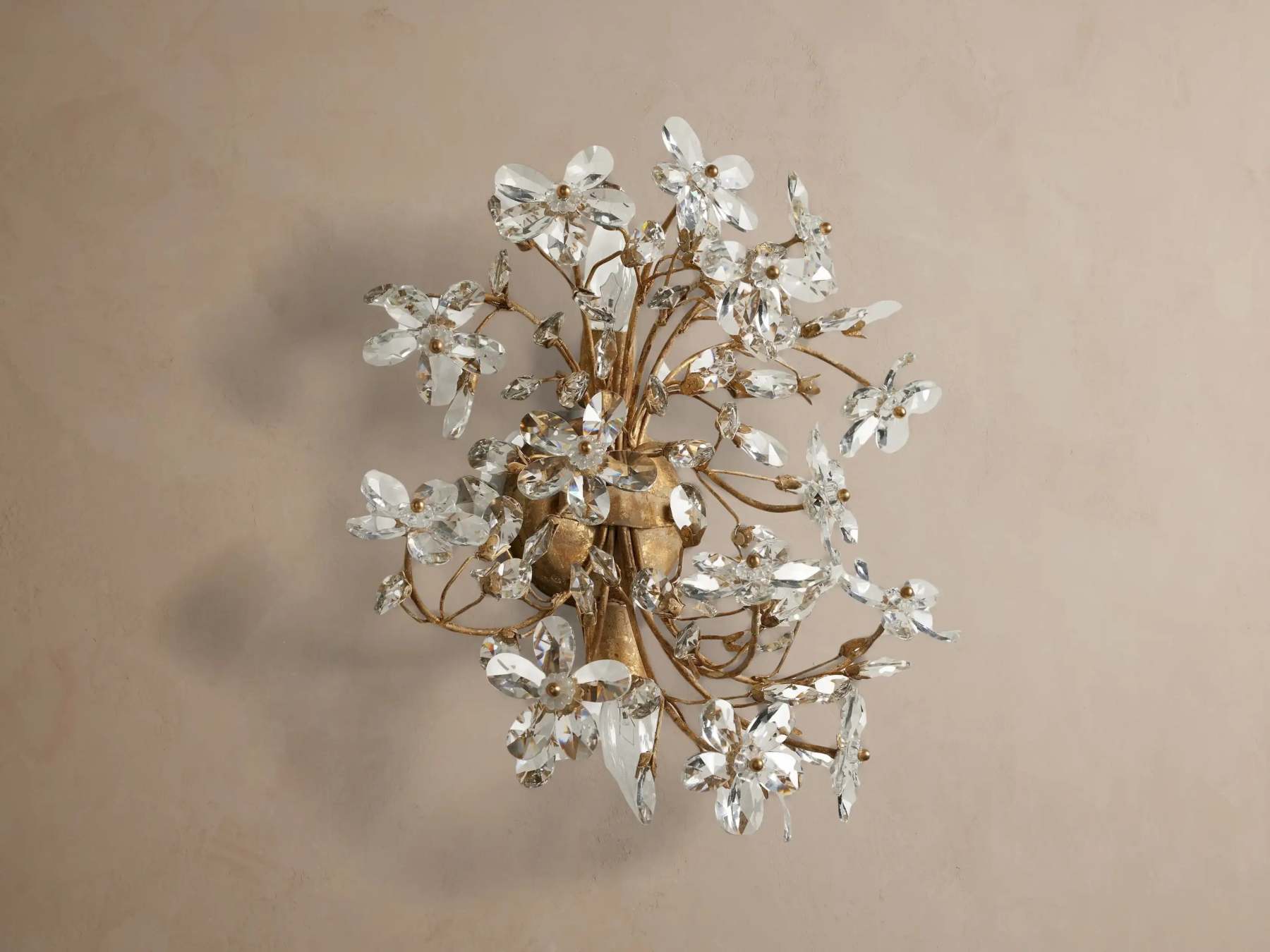 Fiora Crystal Blossom Wall Sconce-Fullstarlighting