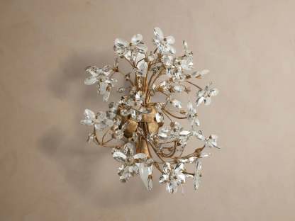 Fiora Crystal Blossom Wall Sconce-Fullstarlighting