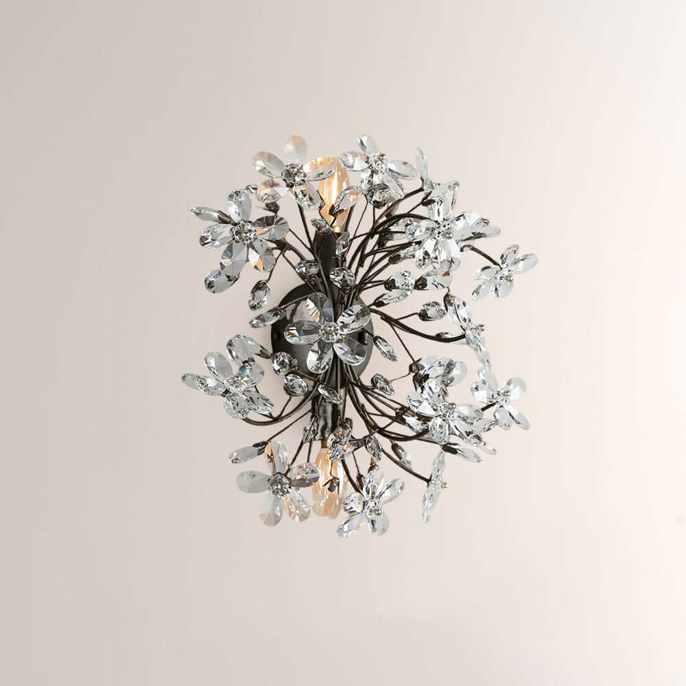 Fiora Crystal Blossom Wall Sconce-Fullstarlighting